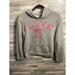 Women’s American Eagle hoodie gray & pink size small